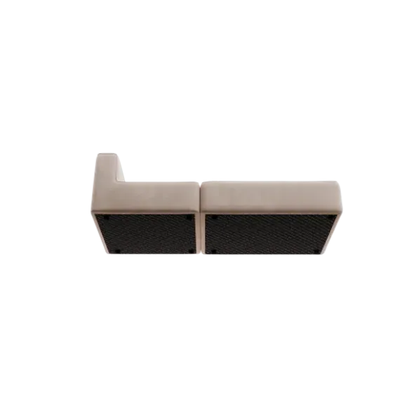 2-Sitzer Open End, rechts -TASI- Farbe Beige - Stoff: Pina