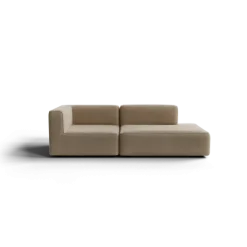 2-Sitzer Open End, rechts -TASI- Farbe Beige - Stoff: kvadrat Melange Nap