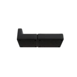 2-Sitzer Open End, rechts -TASI- Farbe Coal - Stoff: kvadrat Melange Nap
