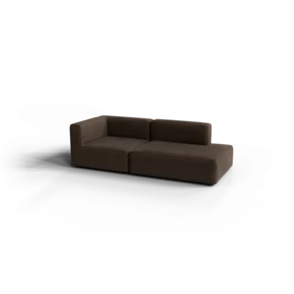 2-Sitzer Open End, rechts -TASI- Farbe Espresso - Stoff: kvadrat Moss