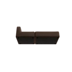 2-Sitzer Open End, rechts -TASI- Farbe Espresso - Stoff: kvadrat Moss