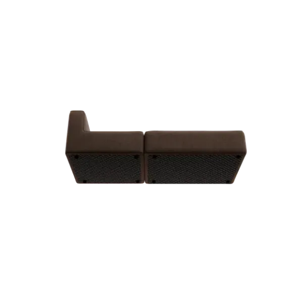 2-Sitzer Open End, rechts -TASI- Farbe Espresso - Stoff: kvadrat Moss