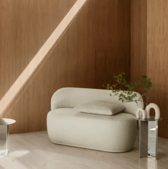 2-Sitzer Sofa -KUON- Boucla Beige