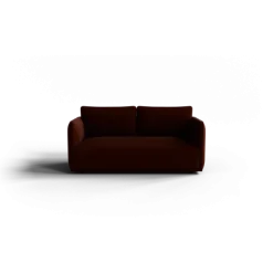 2-Sitzer Sofa -LUA- Farbe Brandy Brown - Stoff: Boucla