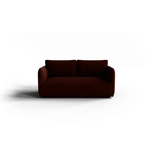 2-Sitzer Sofa -LUA- Farbe Brandy Brown - Stoff: Boucla