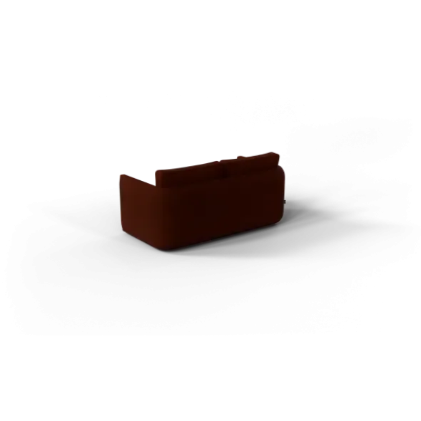 2-Sitzer Sofa -LUA- Farbe Brandy Brown - Stoff: Boucla
