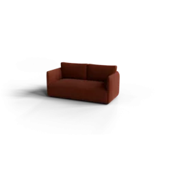 2-Sitzer Sofa -LUA- Farbe Brandy Brown - Stoff: kvadrat Moss