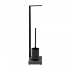 Toilettenbutler -MENOTO- für eine Rolle, Farbe Black - Größe 65 cm