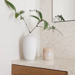 Vase -CEOLA- Farbe White Höhe 25 cm