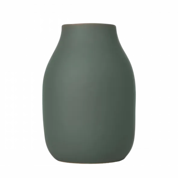 Vase -COLORA- Farbe Agave Green, soft touch - Größe L