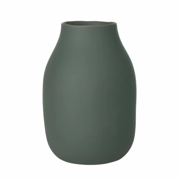 Vase -COLORA- Farbe Agave Green, soft touch - Größe L