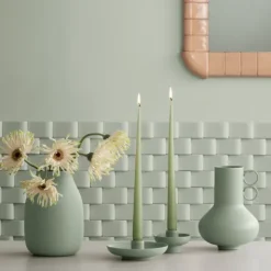 Vase -COLORA- Farbe Desert Sage, soft touch - Größe L