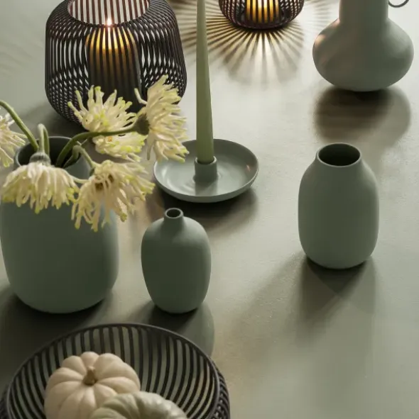 Vase -COLORA- Farbe Desert Sage, soft touch - Größe L