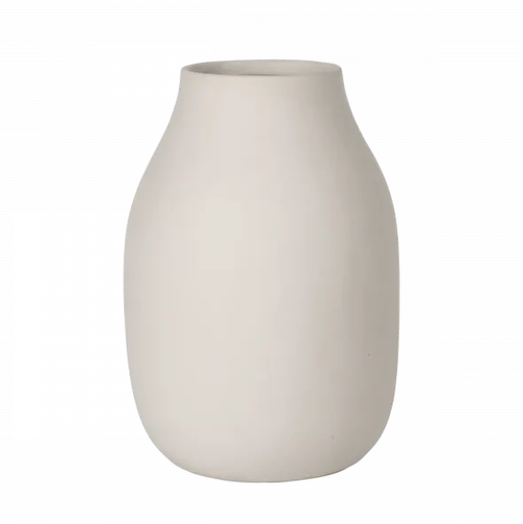 Vase -COLORA- Farbe Moonbeam, soft touch - Größe L