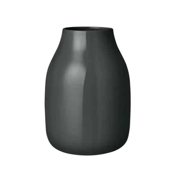 Vase -COLORA- Farbe Peat, glänzend - Größe L