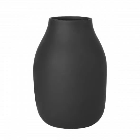 Vase -COLORA- Farbe Peat, soft touch - Größe L