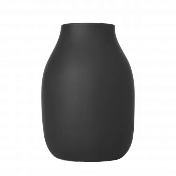 Vase -COLORA- Farbe Peat, soft touch - Größe L