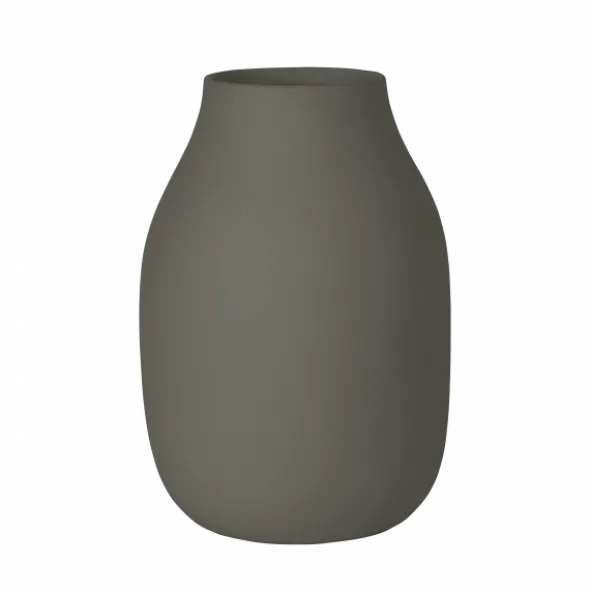Vase -COLORA- Farbe Steel Gray, soft touch - Größe S