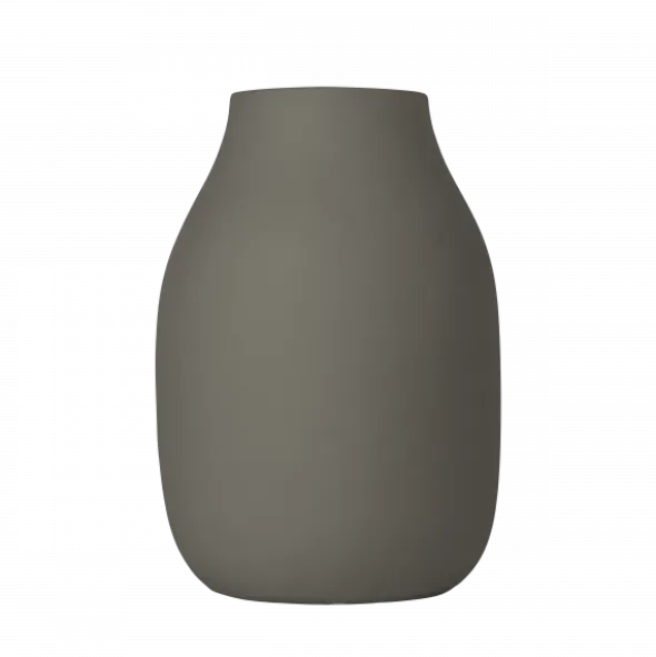 Vase -COLORA- Farbe Steel Gray, soft touch - Größe S