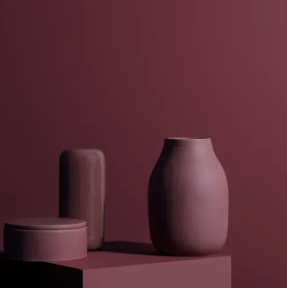 Vase -COLUNA- Hellgrau Höhe 20 cm