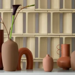 Vase -KAGETSU- Farbe Amber Brown - Größe M