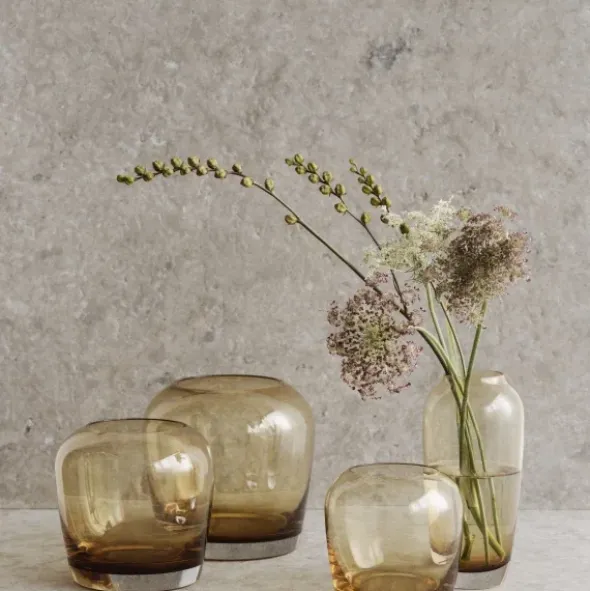 Vase -LETA- Farbe Tan - Größe 11 cm