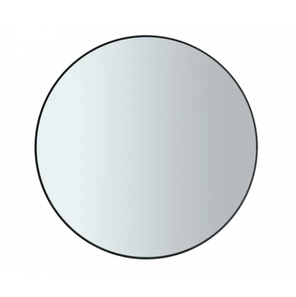 Wandspiegel -RIM- Farbe Black - Größe L (Ø 80 cm), Glas smoked