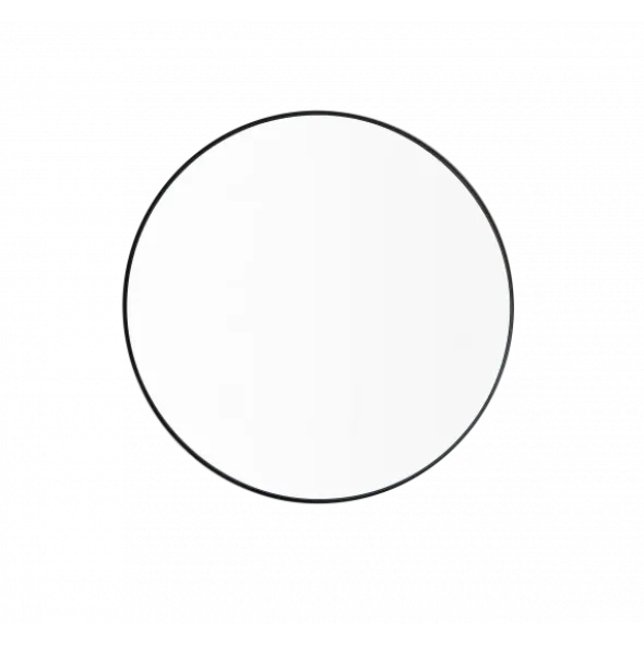 Wandspiegel -RIM- Farbe Black - Größe M (Ø 50 cm), Glas klar