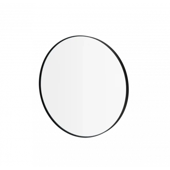 Wandspiegel -RIM- Farbe Black - Größe M (Ø 50 cm), Glas klar