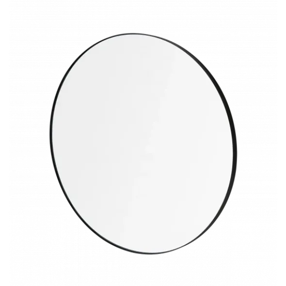 Wandspiegel -RIM- Farbe Black - Größe L (Ø 80 cm), Glas klar