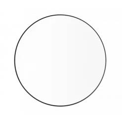 Wandspiegel -RIM- Farbe Black - Größe L (Ø 80 cm), Glas klar