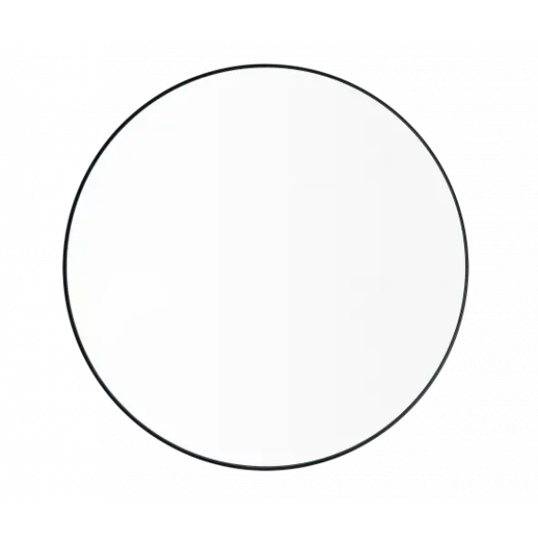 Wandspiegel -RIM- Farbe Black - Größe L (Ø 80 cm), Glas klar