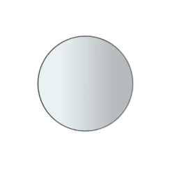 Wandspiegel -RIM- Farbe White - Größe M (Ø 50 cm), Glas smoked