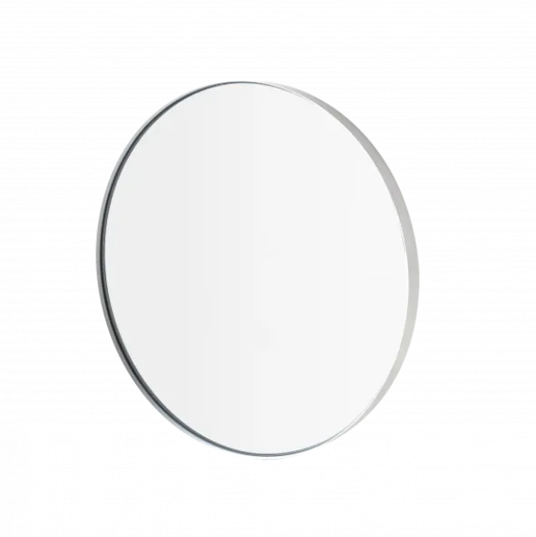 Wandspiegel -RIM- Farbe White - Größe M (Ø 50 cm), Glas klar