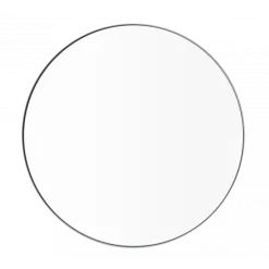 Wandspiegel -RIM- Farbe White - Größe L (Ø 80 cm), Glas klar