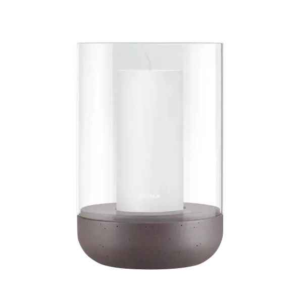 Windlicht -CALMA- Farbe Cedar Wood - Größe L (exkl. Kerze)