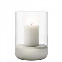 Windlicht -CALMA- Light Gray - Größe L (exkl. Kerze)