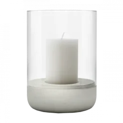 Windlicht -CALMA- Light Gray - Größe L (exkl. Kerze)